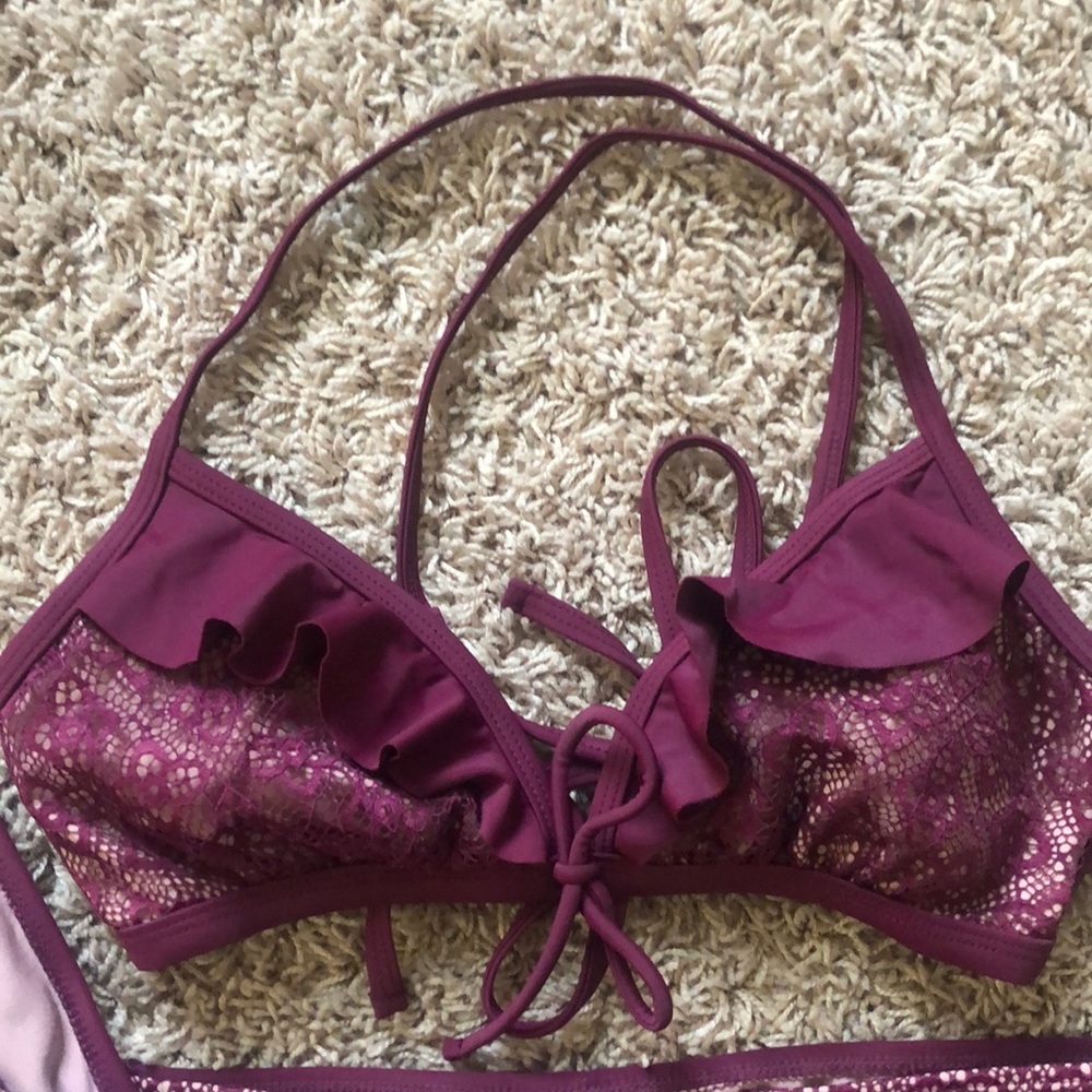 NWT Maroon Lace Bikini